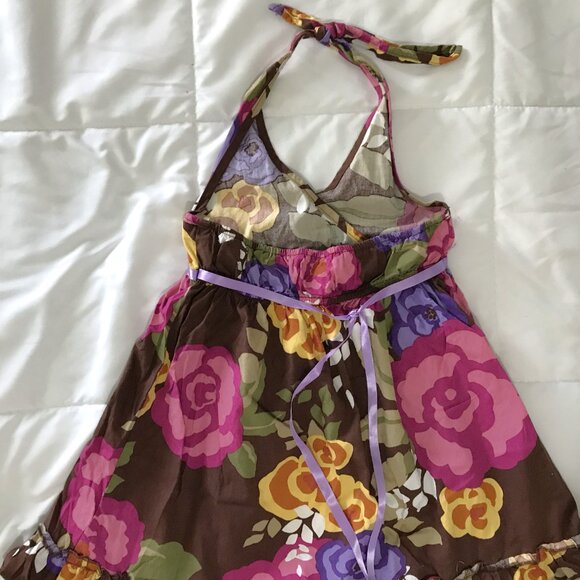 6/$25 Girls 6 Floral Halter Dress - Picture 5 of 7